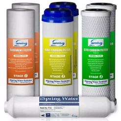 Replacement Water Filters ISPRING 1-Year Replacement Supply Filter Cartridge Pack Set For Standard 5-Stage Reverse Osmosis RO Systems