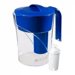 Water Filter Pitchers Brita Six 8 Oz. Glasses Mist Water Filter Pitcher In Dark Blue, BPA Free
