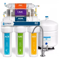 Water Filtration Systems Express Water Express Water Reverse Osmosis Alkaline Water Filtration System – 10 Stage RO Water Filter With Faucet And Tank – 50 GPD