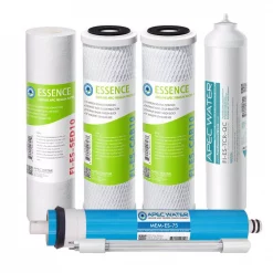Water Filtration Systems APEC Water Systems Essence ROES-UV75-SS Replacement Water Filter Cartridge Complete Filter Set Stage 1-6