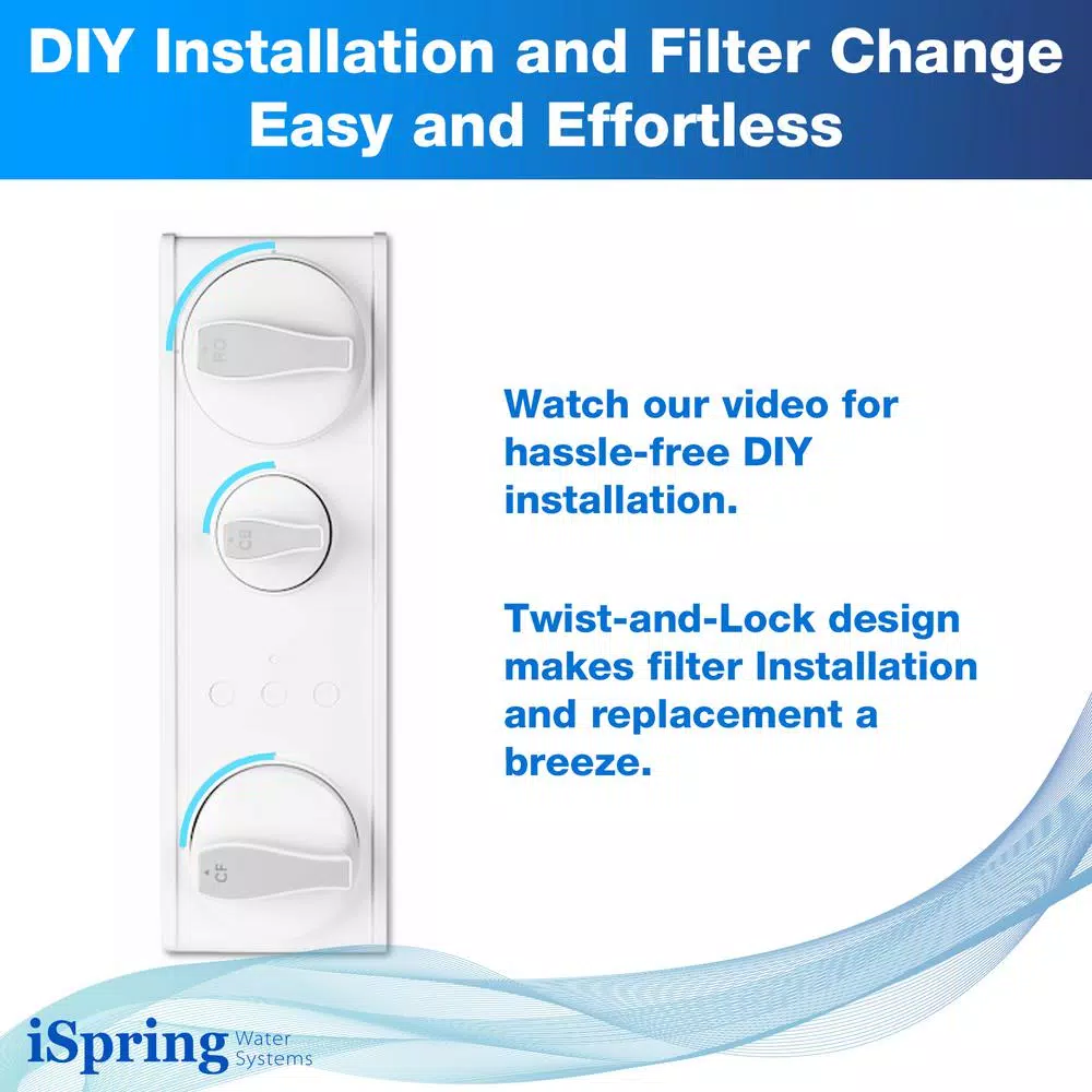 Water Filtration Systems ISPRING Tankless Reverse Osmosis Water Filtration System, Smart Faucet, 2:1 Pure To Drain Ratio, 500 GPD - Image 9