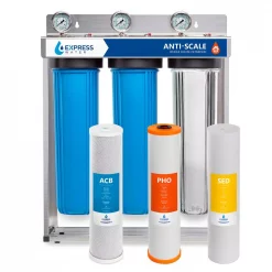 Water Filtration Systems Express Water Express Water 3 Stage Whole House Water Filtration System – Sediment, PHO, Carbon – Includes Pressure Gauges And More