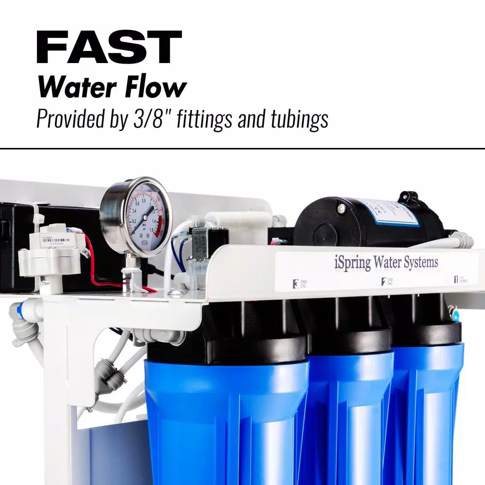 Water Filtration Systems ISPRING Workhorse 300 GPD Commercial Grade Reverse Osmosis Water Filtration System W/ Booster Pump And Oversized Pre RO Filters - Image 2