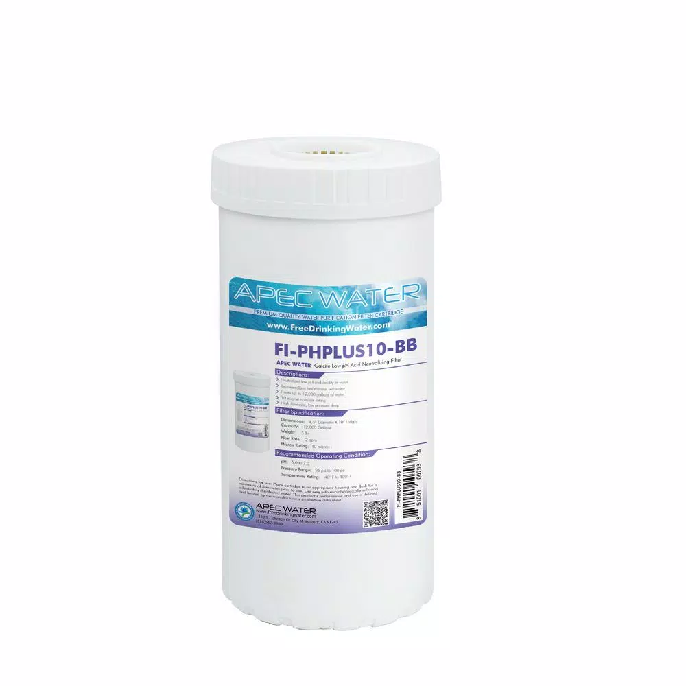 Water Filtration Systems APEC Water Systems 10 In. Big Blue Specialty Calcite Low PH Neutralizing Replacement Water Filter Cartridge