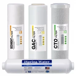 Water Filtration Systems ISPRING RO System 6-Month Supply Replacement Water Filter Cartridges Pack Of 4 Filters, Sediment, CTO, GAC And Post-Carbon