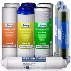 Water Filtration Systems ISPRING LittleWell 6-Stage De-Ionization Reverse Osmosis 1-Year Replacement Filter Set