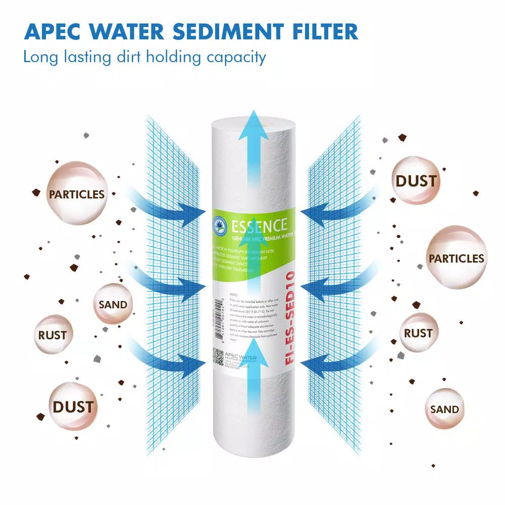 Replacement Water Filters APEC Water Systems Essence 10 In. Replacement Pre-Filter Set With UV Replacement Bulb For ROES-UV75 - Image 2