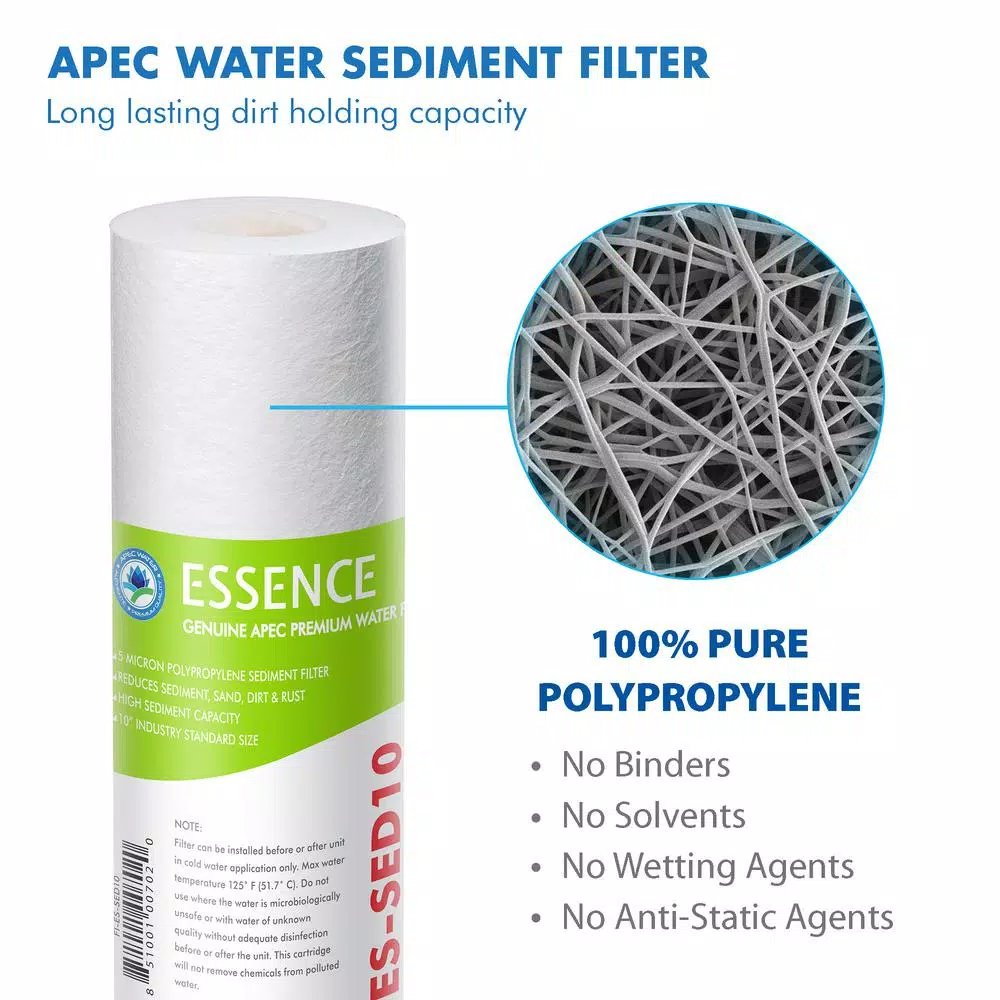 Replacement Water Filters APEC Water Systems Essence 10 In. Replacement Pre-Filter Set With UV Replacement Bulb For ROES-UV75 - Image 3