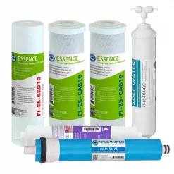 Water Filtration Systems APEC Water Systems Essence Complete Replacement Filter Set For 75 GPD Reverse Osmosis PH Enhancing 6-Stages Replacement Filter