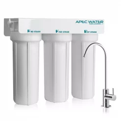 Water Filtration Systems APEC Water Systems WFS-Series Super Capacity Premium Quality 3-Stage Under Counter Water Filtration System