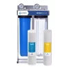 Water Filtration Systems Express Water 2-Stage Whole House Water Filtration System – Sediment And Carbon Filter, Pressure Gauge, Easy Release, 1 In. Connection