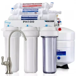 Water Filtration Systems ISPRING 6-Stage High Capacity Reverse Osmosis Drinking Water Filtration System W/ Alkaline Filter,100 GPD, US Made Filters