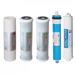 Water Filtration Systems APEC Water Systems ULTIMATE Complete Replacement Filter Set For 90 GPD Reverse Osmosis System With Upgraded 3/8″D Tubing Quick Dispense