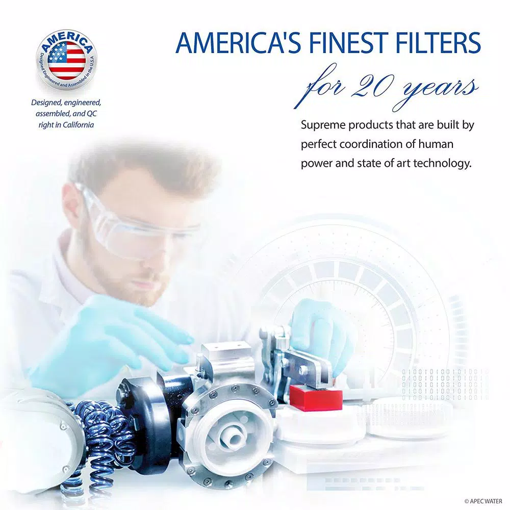 Water Filtration Systems APEC Water Systems Ultimate Electric Pumped Undersink Reverse Osmosis Water Filtration System 50 GPD For Low Pressure Home 0-30 Psi 120V US - Image 2