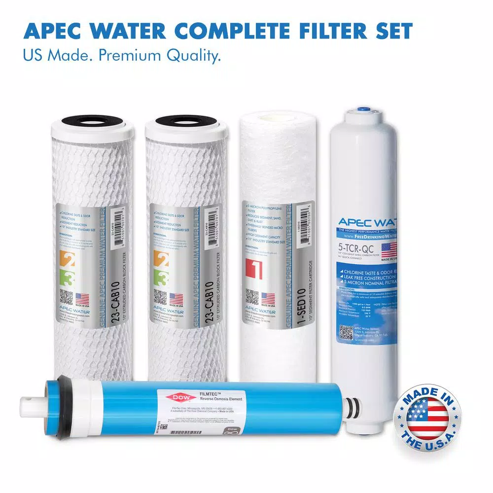 Water Filtration Systems APEC Water Systems Ultimate Electric Pumped Undersink Reverse Osmosis Water Filtration System 50 GPD For Low Pressure Home 0-30 Psi 120V US - Image 4