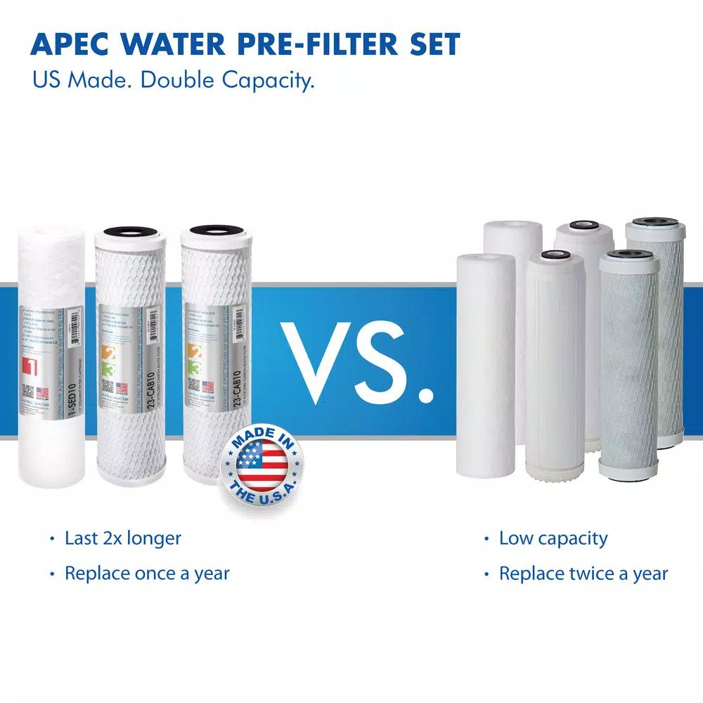 Water Filtration Systems APEC Water Systems Ultimate Electric Pumped Undersink Reverse Osmosis Water Filtration System 50 GPD For Low Pressure Home 0-30 Psi 120V US - Image 7
