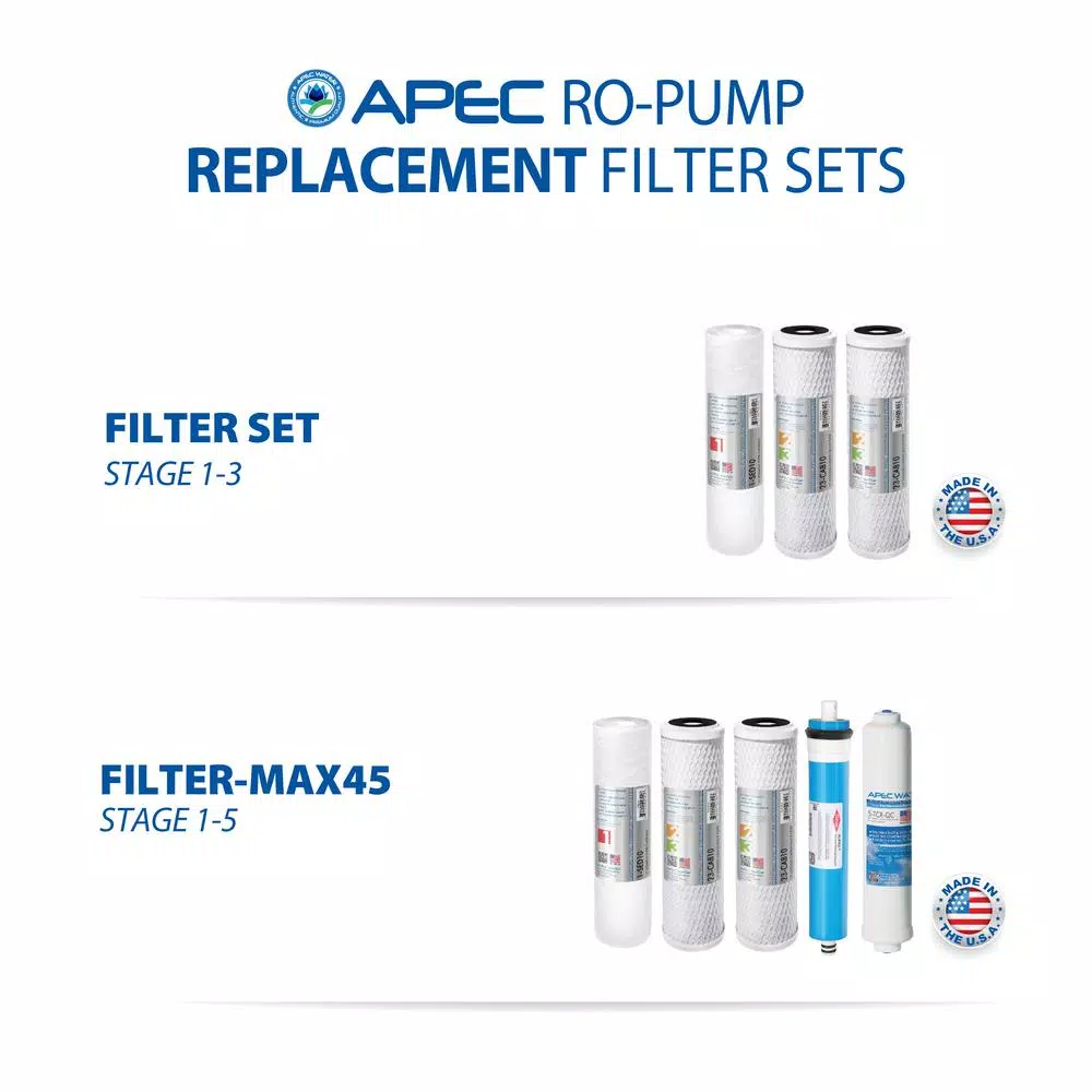 Water Filtration Systems APEC Water Systems Ultimate Electric Pumped Undersink Reverse Osmosis Water Filtration System 50 GPD For Low Pressure Home 0-30 Psi 120V US - Image 9