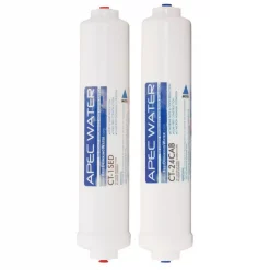 Replacement Water Filters APEC Water Systems Ultimate 10 In. Quick Connect Under Counter Reverse Osmosis Replacement Pre-Filter Set For RO-QUICK90 Stage 1-2