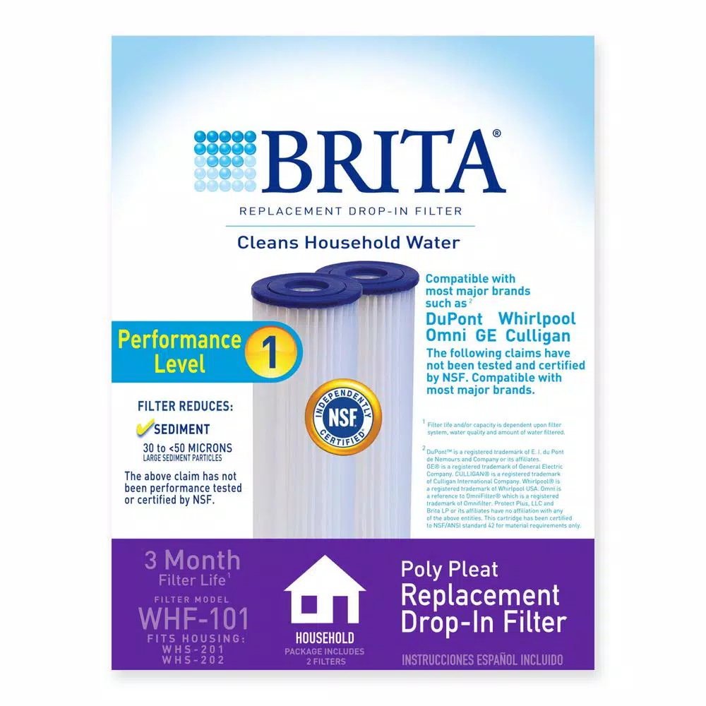 Replacement Water Filters Brita Universal Poly Pleat Cartridge (2-Pack) - Image 2