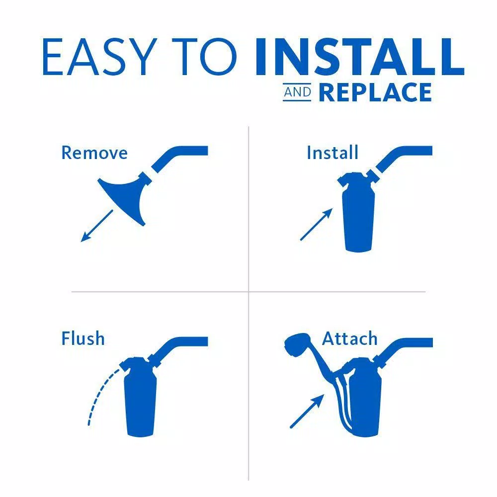 Showerhead Filters Aquasana Premium Shower Filter With Massaging Handheld Wand - Image 6