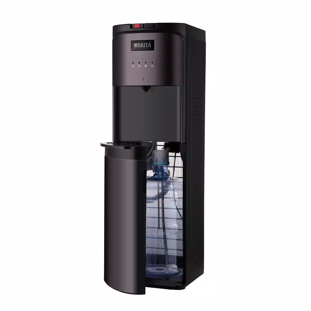 Water Dispensers Brita Bottom-Loading Water Cooler, Built-In Filter, Black-Stainless-Steel Never Buy Plastic Bottled Water Again, ENERGY STAR