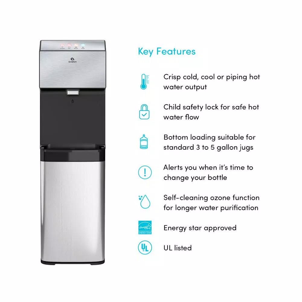 Water Dispensers Avalon Electric Bottom Loading Water Cooler Water Dispenser โ 3 Temperatures Self-Cleaning UL ENERGY STAR - Image 8