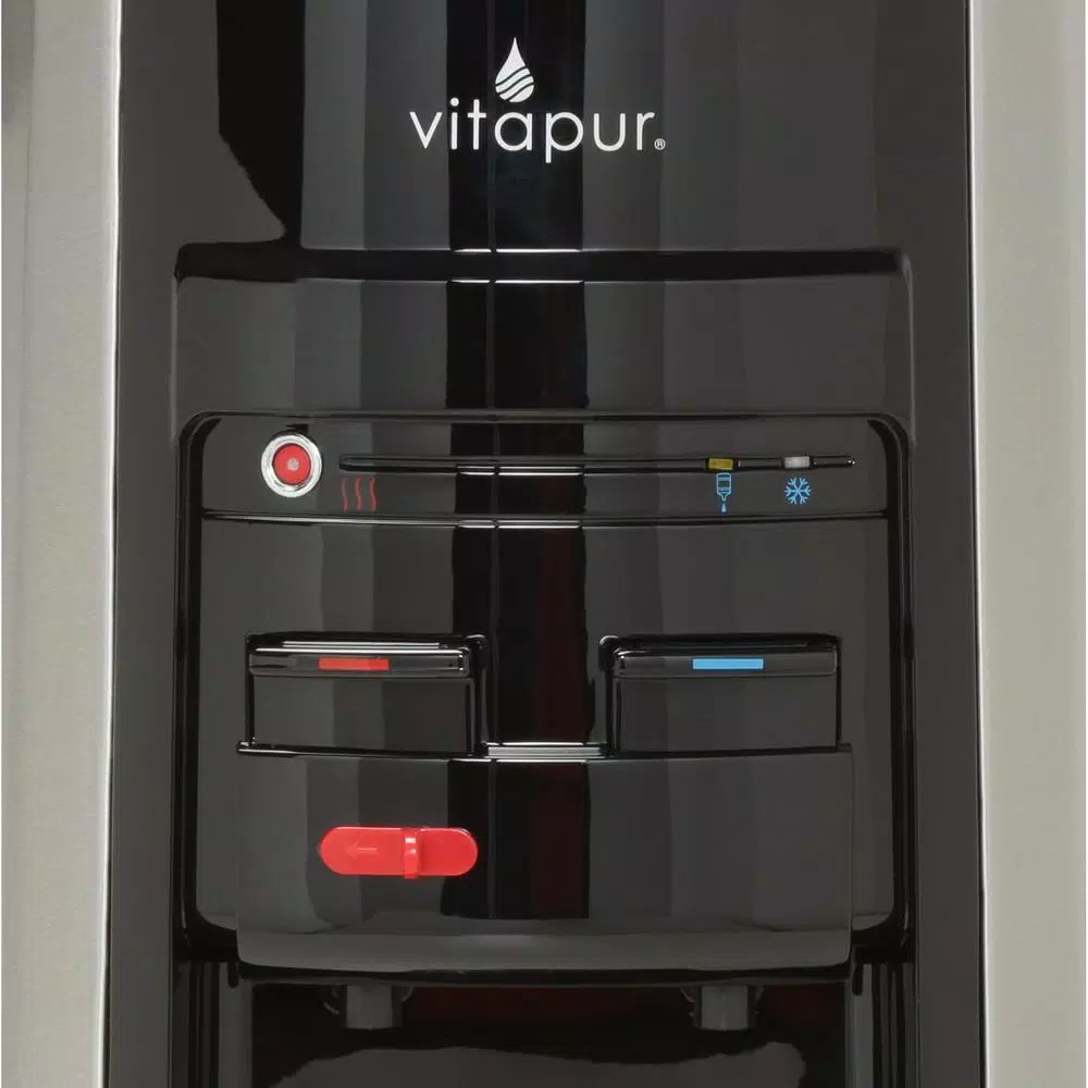 Water Dispensers VITAPUR 3-5 Gal. Hot/Room/Cold Temperature Top Load Water Cooler Dispenser With Kettle Feature In Stainless Steel/Black - Image 2