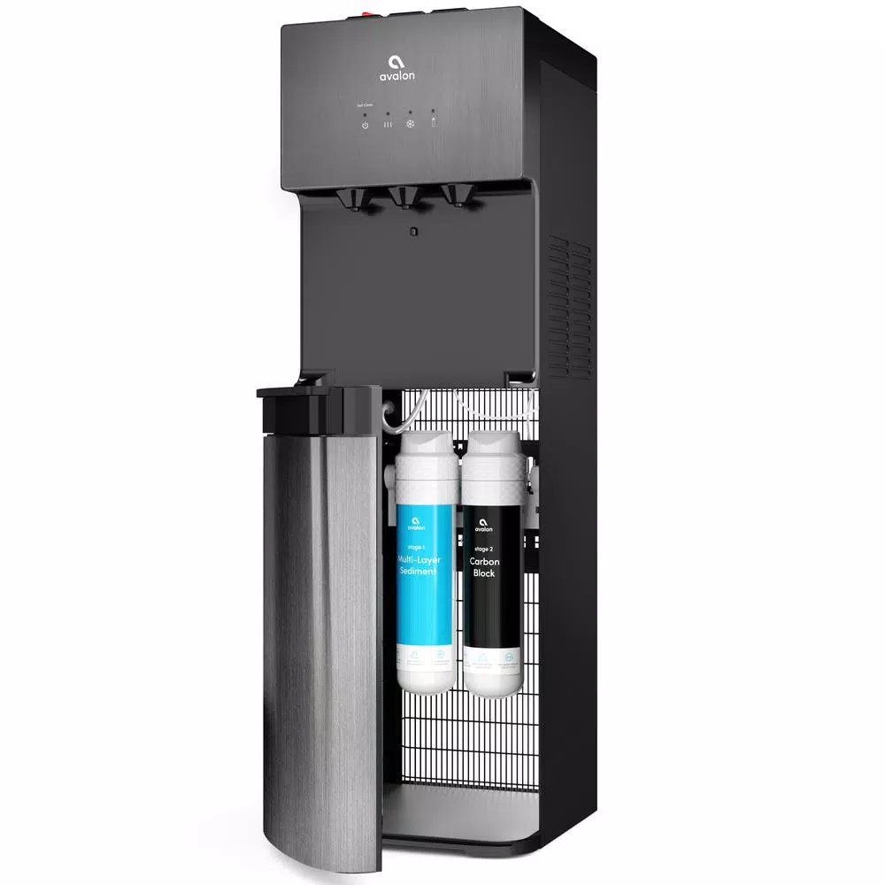 Water Dispensers Avalon A5BLK Self Cleaning Bottleless Water Cooler Dispenser, UL/NSF/Energy Star, Black Stainless Steel